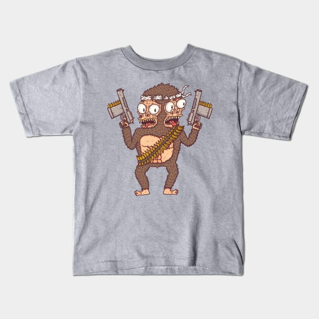 Guerella Gorilla Kids T-Shirt by hex